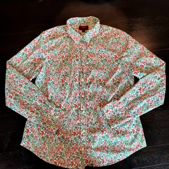 J. Crew Tops - J. Crew Art Fabrics Floral Women's Button Down Shirt